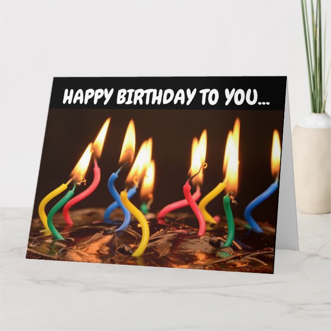 TARJETA DE TARJETAS DE SOBRETAMAÑO DEL CUMPLEAÑOS (Anverso)