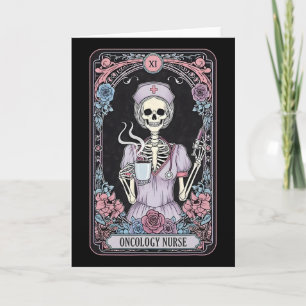 Tarjeta de Tarot de Enfermera de Oncología Esquele