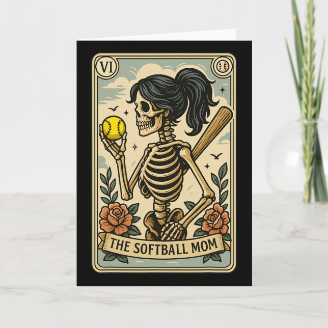 Tarjeta de Tarot de Esqueleto de Mamá Suave de Hal (Anverso)