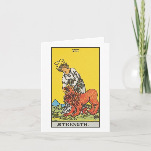 Tarjeta de tarot de fuerza - Tarot del jinete Wait (Anverso)