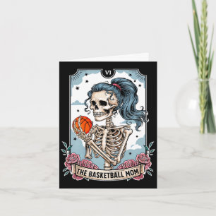 Tarjeta de tarot de madre de baloncesto esqueleto 