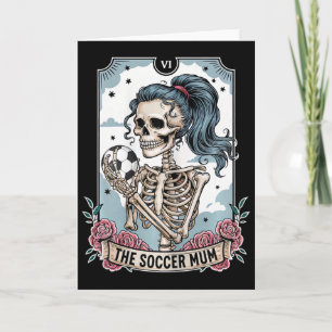 Tarjeta de Tarot de Mamá de Fútbol Esqueleto Día d