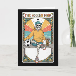 Tarjeta de Tarot de Mamá Futbolista Esqueleto Café
