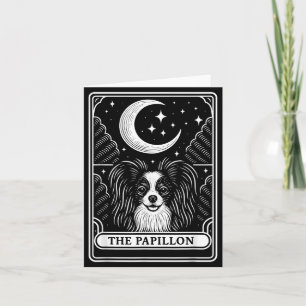 Tarjeta de Tarot de Mamá Perro Papillon Luna Creci