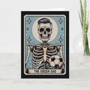 Tarjeta de Tarot de Papá Esqueleto Divertido Fútbo