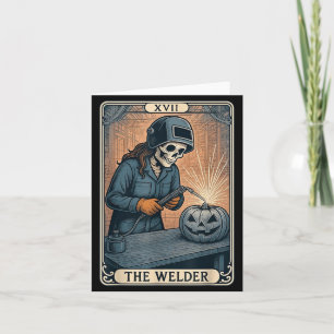 Tarjeta de Tarot de Soldador Esqueleto Femenino Tu
