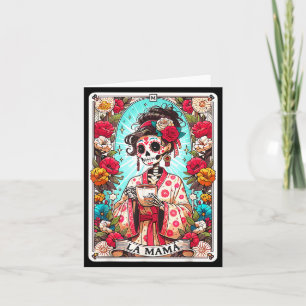 Tarjeta de tarot divertida la mama esqueleto mexic