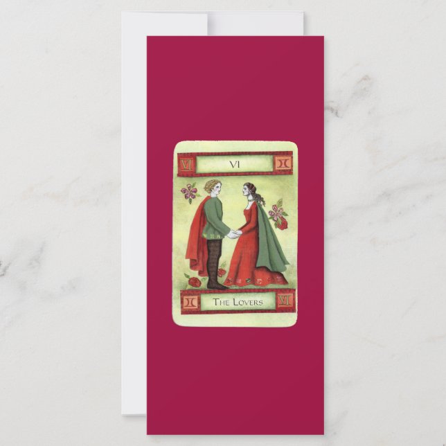 Tarjeta de tarot "Los amantes" (Anverso)