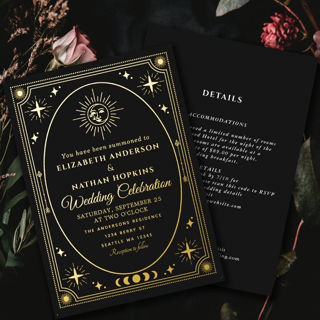 Tarjeta de Tarot Negra Celestial Invitación de Bod (Subido por el creador)