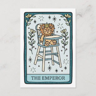 Tarjeta de Tarot para Baby Shower El Emperador