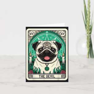 Tarjeta de Tarot Perro El Diablo Satánico Goth Hal