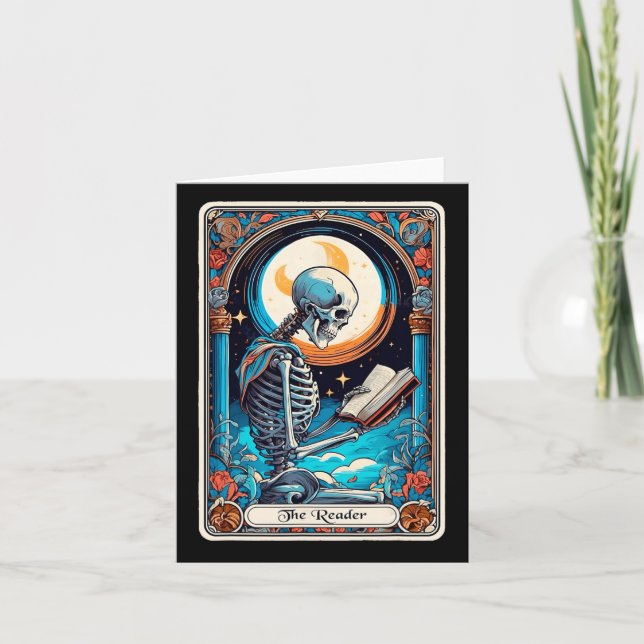 Tarjeta de Tarot Profesor Espeluznante El Lector E (Anverso)