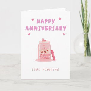 Tarjeta de Tarro de Amor por Aniversario