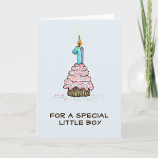 Tarjeta de tarta de cumpleaños del niño