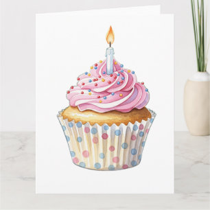 Tarjeta de tarta de cumpleaños (en blanco)