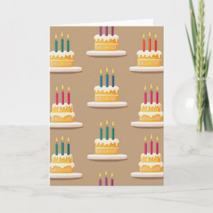 Tarjeta de tartas alegres de papel Kraft