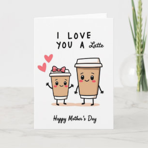 Tarjeta de Taza de Café del Día de las Madres Dulc