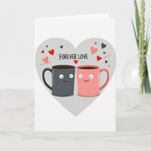 Tarjeta de Tazas de Amor Eterno