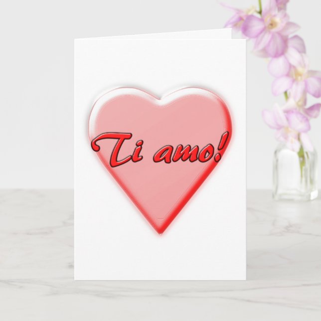 Tarjeta de Te Amo, italiano (Orquídea)
