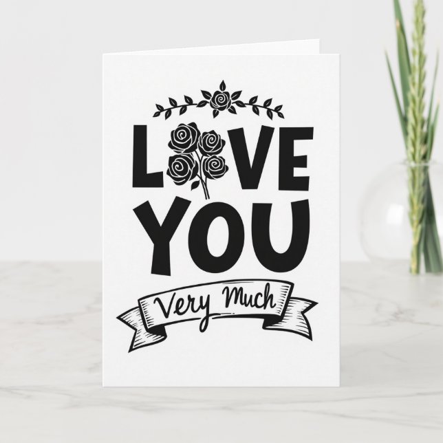 Tarjeta de Te Amo Mucho (Anverso)