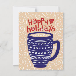 Tarjeta de té de Feliz Navidad