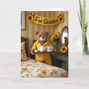 Tarjeta de Té del Día de la Madre Girasol