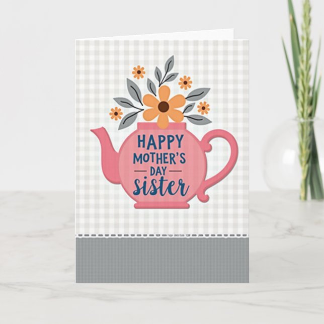 Tarjeta de Té del Día de las Madres Floral (Anverso)