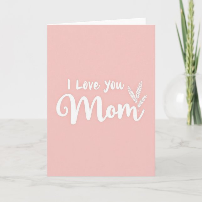 Tarjeta de Te Quiero Mamá (Anverso)
