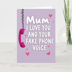 Tarjeta de teléfono del Día de la Madre dulce