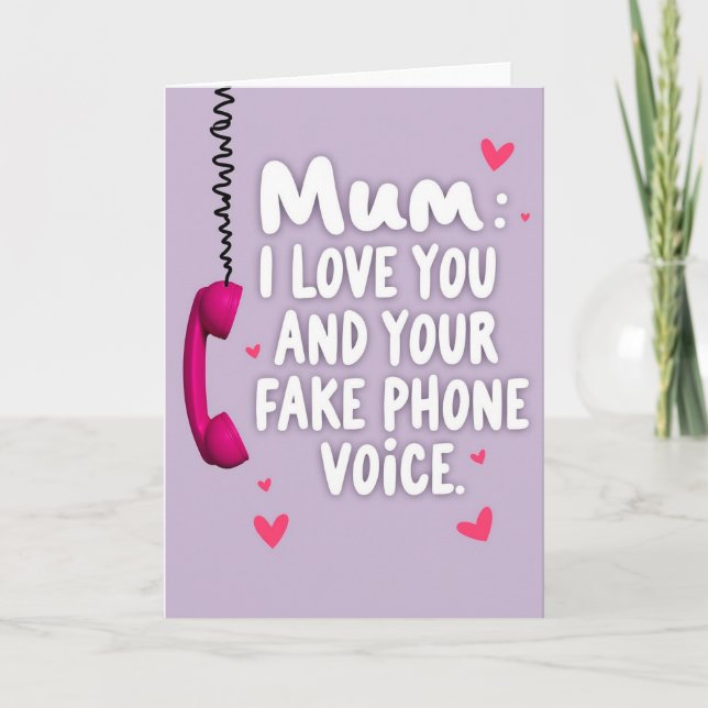 Tarjeta de teléfono del Día de la Madre dulce (Anverso)