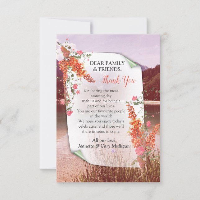 Tarjeta de tema botánico elegante de tono neutro d (Anverso)