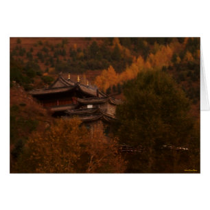 Tarjeta de templo budista