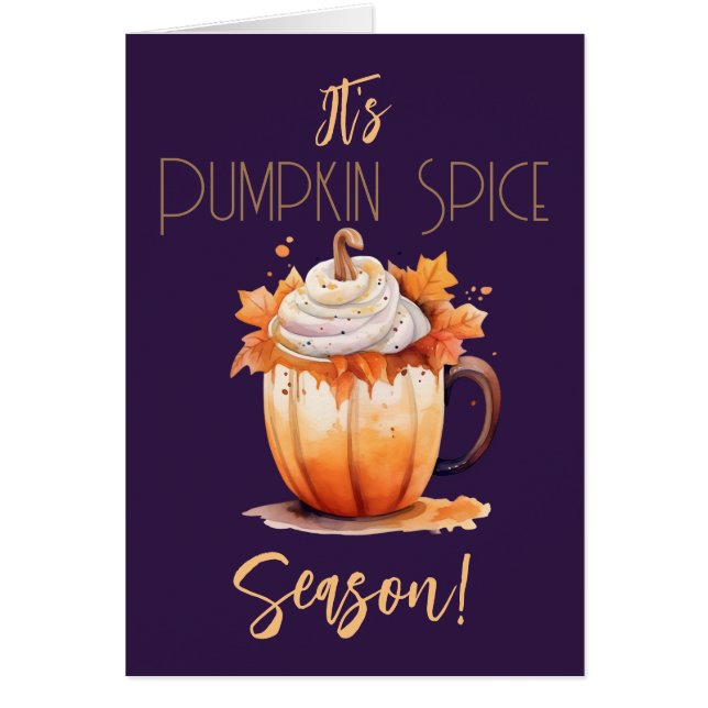 Tarjeta de temporada de especias de calabaza (Frente)