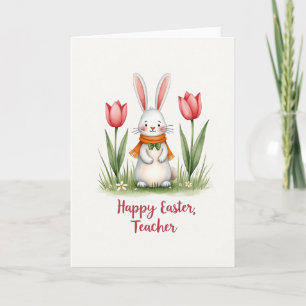 Tarjeta de temporada de primavera de conejito