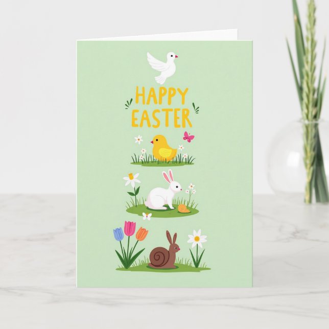 Tarjeta de Temporada de Saludos de Primavera (Anverso)