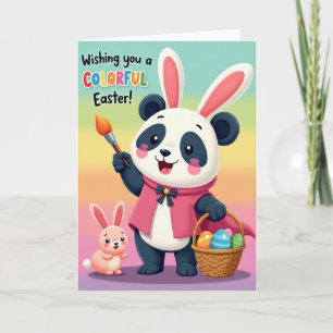 Tarjeta de temporada feliz de Bunny Bear