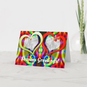 Tarjeta de temporada festiva Twin Hearts