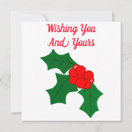 Tarjeta de temporada navideña joyous