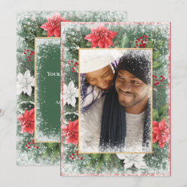 Tarjeta de temporada verde de Navidad festiva de N