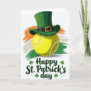Tarjeta de tenis afortunada del día de San Patrici