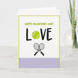 Tarjeta de tenis de amor verde lima