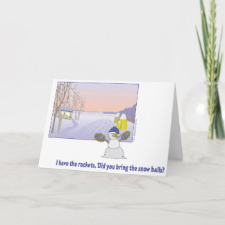 Tarjeta de tenis de Winter Play Day