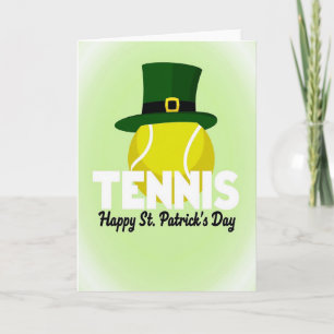 Tarjeta de tenis del día de San Patricio