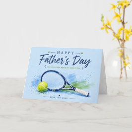 Tarjeta de tenis del Día del Padre para papá acuar