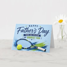Tarjeta de tenis del Día del Padre para papá acuar