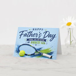 Tarjeta de tenis del Día del Padre para papá acuar