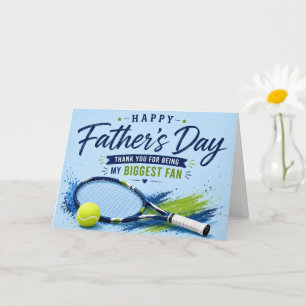 Tarjeta de tenis del Día del Padre para papá acuar