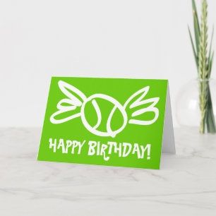 Tarjeta de tenis humorística para cumpleaños