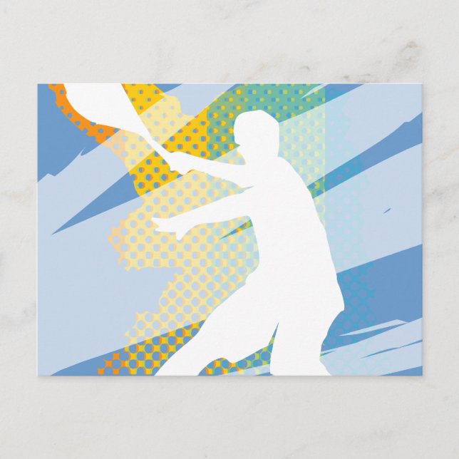 Tarjeta de tenis para los jugadores de tenis y los (Anverso)