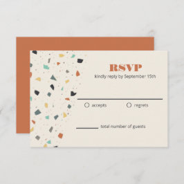 Tarjeta de Terrazzo Confeti Estilo Moderno RSVP